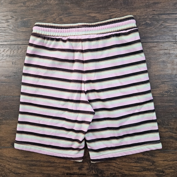 WESC Unisex Marty Multi Stripe Fleece Sweat Shorts Men's Size Small Women's Sz 3 - Picture 2 of 7